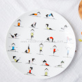 Yoga Plate Bowl Mug Fine China Cute Plate